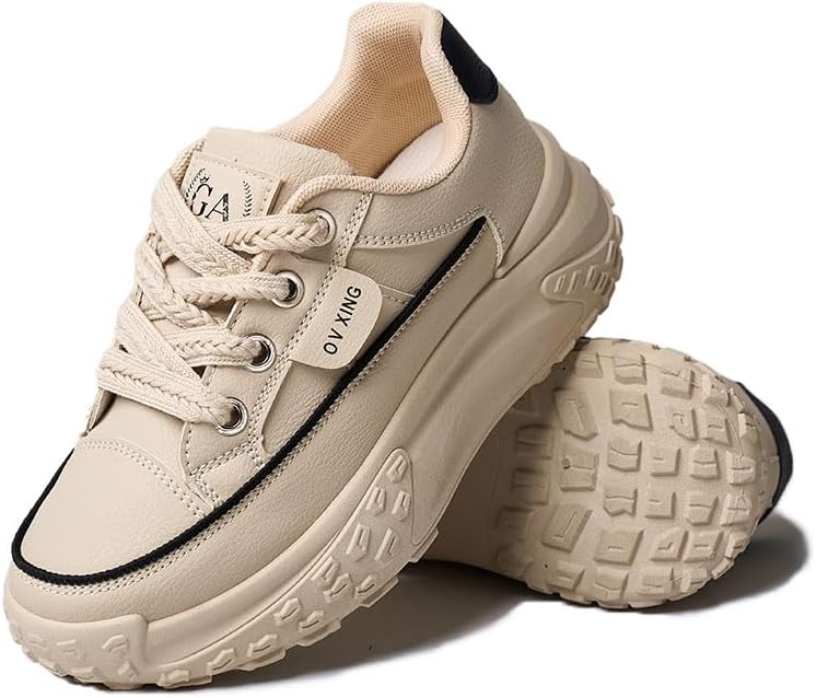 Sneakers for Women,Lace Up Thick Soled Non Slip Sports Shoes, Breathable, Stylish,Running,Shopping gallery image