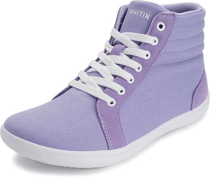 WHITIN Women's Wide High-Top Canvas Barefoot Sneakers | Minimalist Street-Ready Fit | Comfort-Forward Ankle Support main image